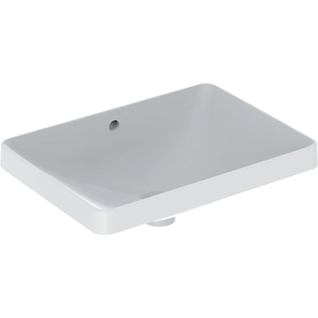 Lavoar Ã®ncorporat Geberit VariForm, dreptunghiular: B=55cm, T=40cm, Preaplin=Vizibil, glazurat / alb